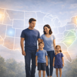 A family considering life insurance options that vary by state.