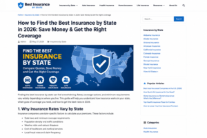 How to Find the Best Insurance by State in 2026: Save Money and Get the Right Coverage