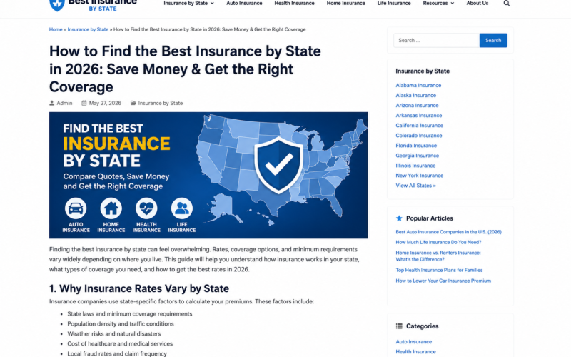 How to Find the Best Insurance by State in 2026: Save Money and Get the Right Coverage